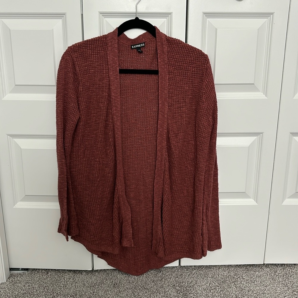 Express Rust Colored Cardigan - image 1